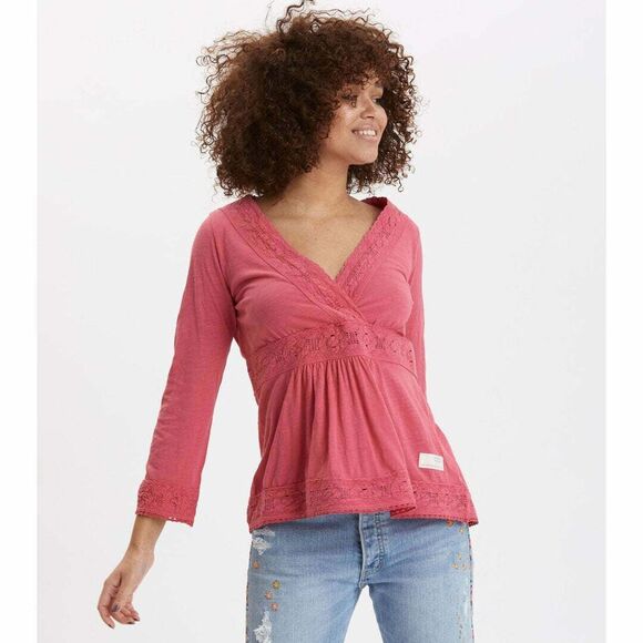 Odd Molly Anthropologie Step Over Blouse Top Lace Peasant Cotton XS-0 NEW 282355 - Picture 1 of 9